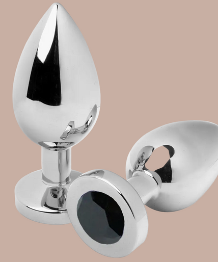 Metal Hard – Analplug Diamond Schwarz Klein 5,71cm – Edelstahl