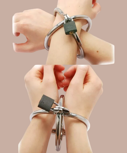 Metal Hard – Kreuz Handschellen – Edelstahl