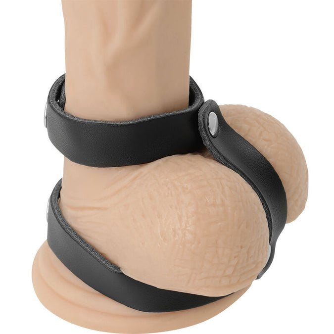 Darkness – Leder verstellbarer Penis- und Hodengürtel