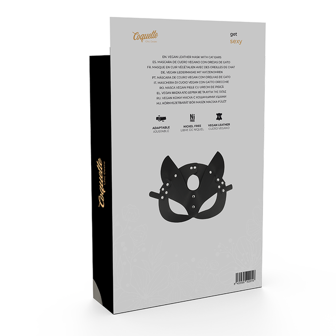 Coquette Chic Desire – Vegane Leder Maske mit Bunny Ohren
