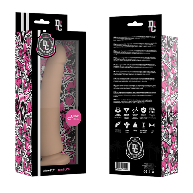 Pleasurements – Delta Club – G-Spot Dildo Medizinisches Silikon 20 Cm Ø 4 Cm | Natur
