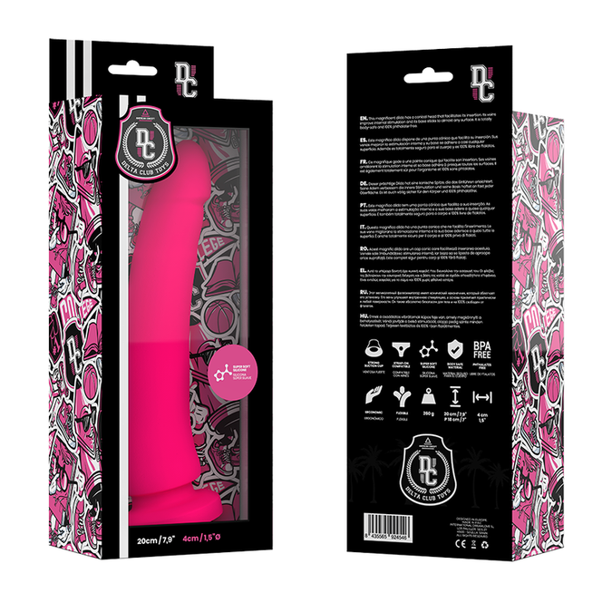Pleasurements – Delta Club – G-Punkt Dildo aus medizinischem Silikon 20 cm Ø 4 cm | Pink