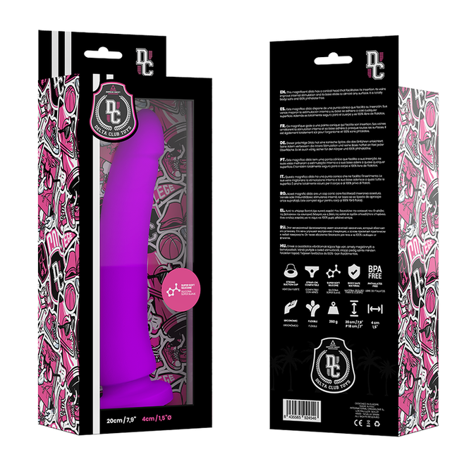 Pleasurements – Delta Club – G-Spot Dildo Medizinisches Silikon 20 Cm Ø 4 Cm | Flieder