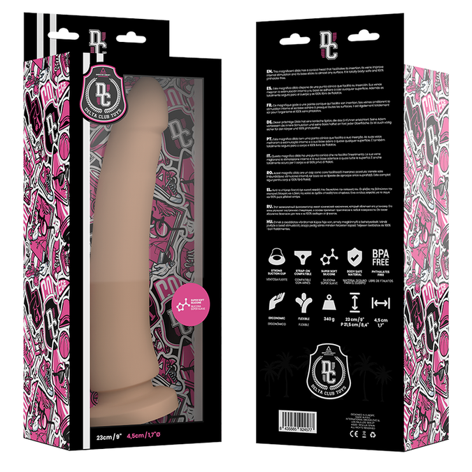 Pleasurements – Delta Club – G-Spot Dildo Medizinisches Silikon 23 Cm Ø 4,5 Cm | Natur
