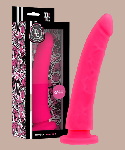 Delta Club – Speelgoedtuigje + Dong Roze Siliconen 20 cm – O – 4 cm