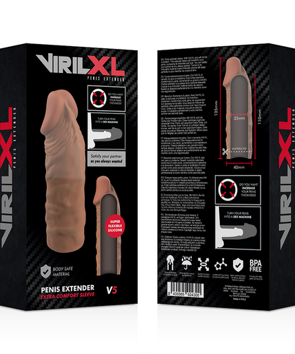 Virilxl – Liquid Silicone V5 Brown Penis Extension