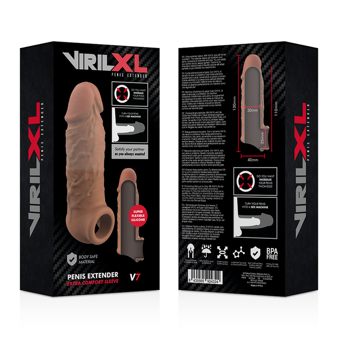 Virilxl – Liquid Silicone V7 Brown Penis Extension