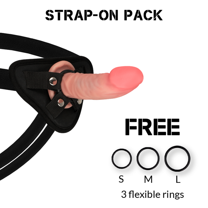 Rockarmy – Harness + Dual-Density Tiger realistischer Dildo 14 cm – O – 4,46 cm
