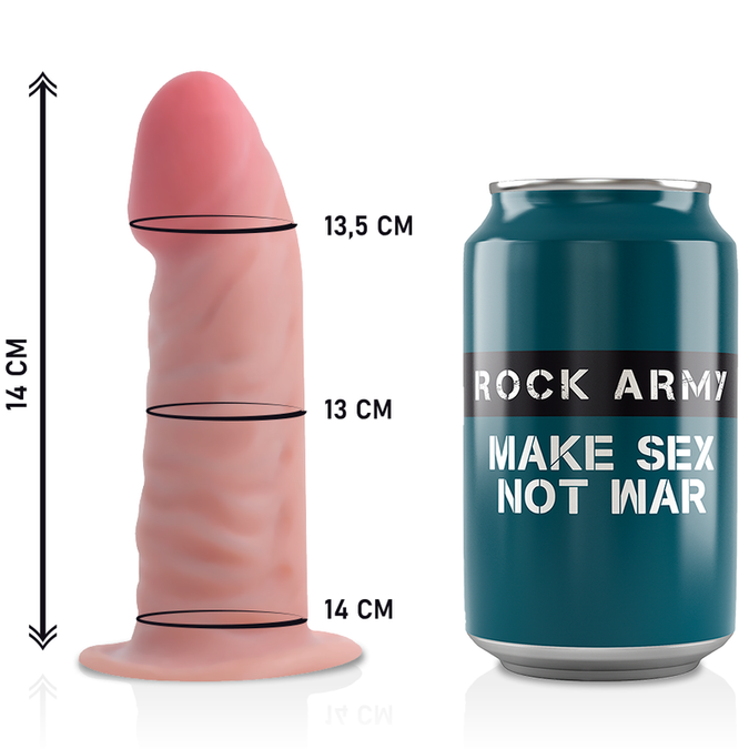Rockarmy – Harness + Dual-Density Tiger realistischer Dildo 14 cm – O – 4,46 cm