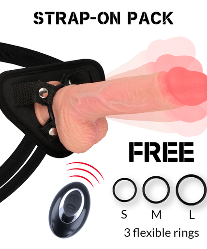 Rockarmy – Harness + Liquid Silicone Vibrator Core Apache Remote Control 20.5 Cm – O – 4.62 Cm