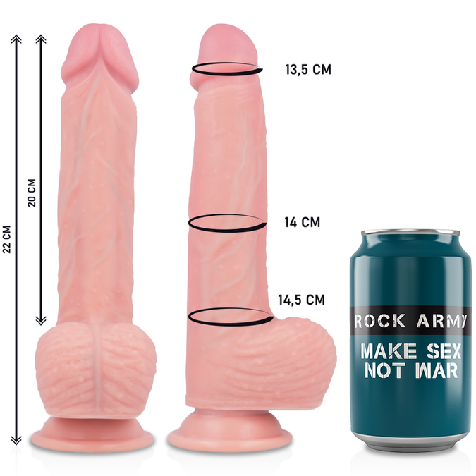Rockarmy – Harness + Liquid Silicone Vibrator Core Apache Remote Control 20.5 Cm – O – 4.62 Cm