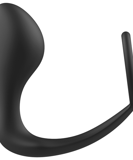 Addicted Toys – Vibrierender Analplug mit Silikon Penisring – Schwarz