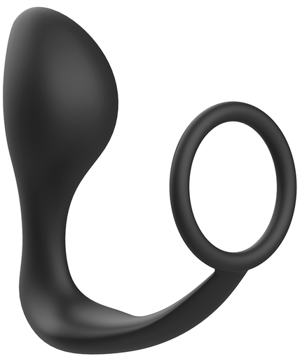Addicted Toys – Vibrierender Analplug mit Silikon Penisring – Schwarz