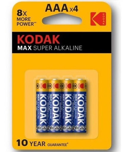 Kodak – Max Super Alkaline Battery Aaa Lr03 Blister * 4