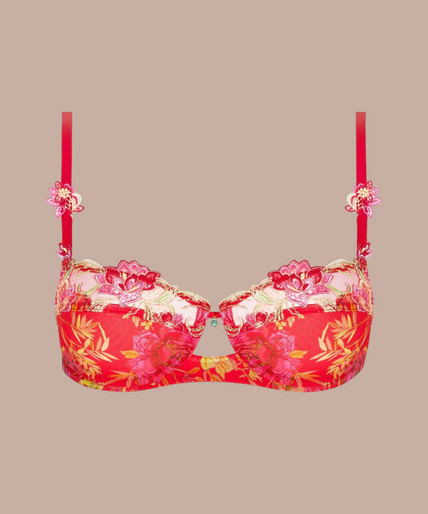 Lise Charmel Balconette Bra Foret Rubis (Beautiful ruby red) - Pleasurements