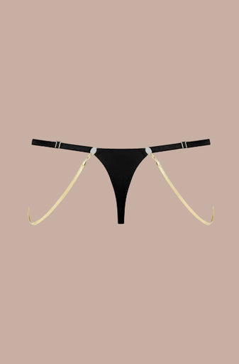 Maison Close – Tapage Nocturne Mini Schmuck-Tanga Schwarz