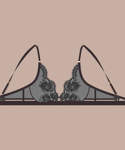 Shikkosa Carlotta Underwire Bra in Black - Pleasurements