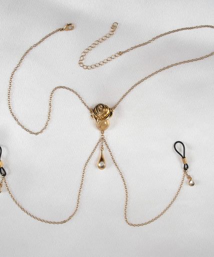 Sylvie Monthulé Breast Necklace Love Rose Design Gold - Pleasurements