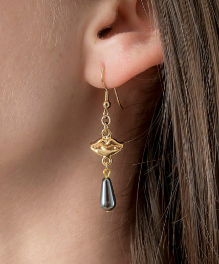 Sylvie Monthulé Lovely Kisses Design Earrings Gold - Pleasurements