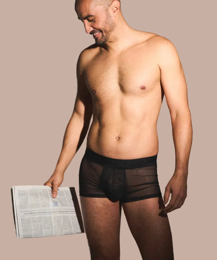 Atelier Amour – Herrenboxer transparent Schwarz