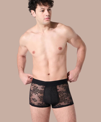 Atelier Amour – Herrenboxer Spitze Schwarz