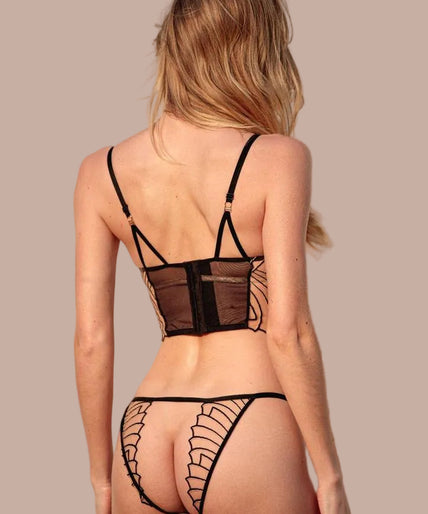 Atelier Amour – Cosmic Dream Offener Slip Schwarz